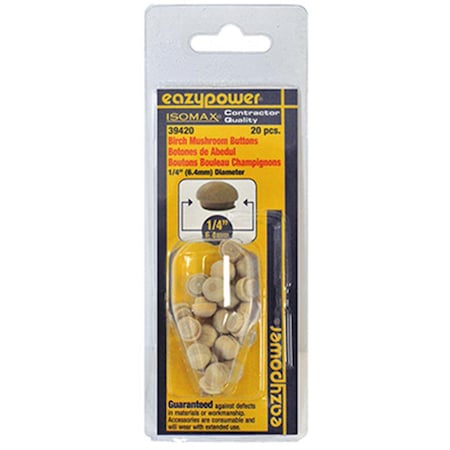 Eazypower 39420 0.25 in. Mushroom Plug- 20 Pack 132246